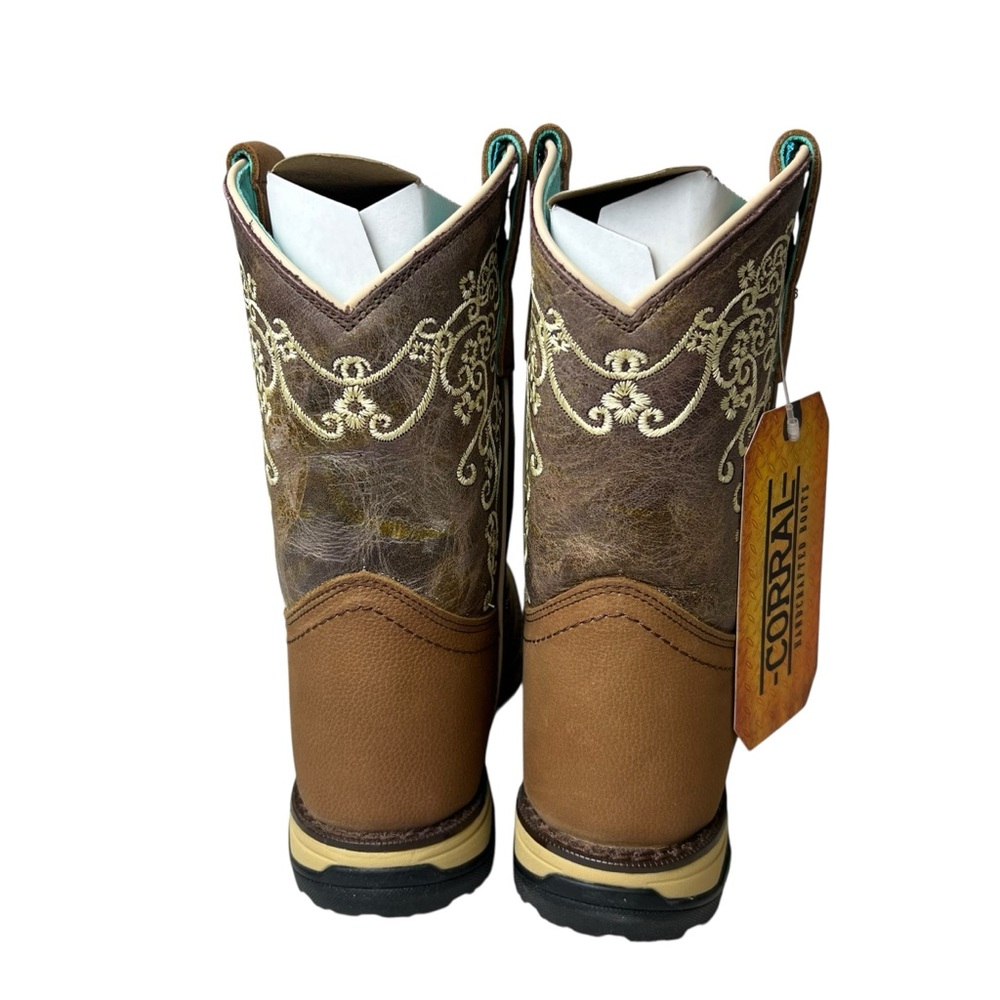 Corral NIB Hydro Resist Safety Square Toe Women’s 7  Western Cowgirl Work Boots - Picture 5 of 13